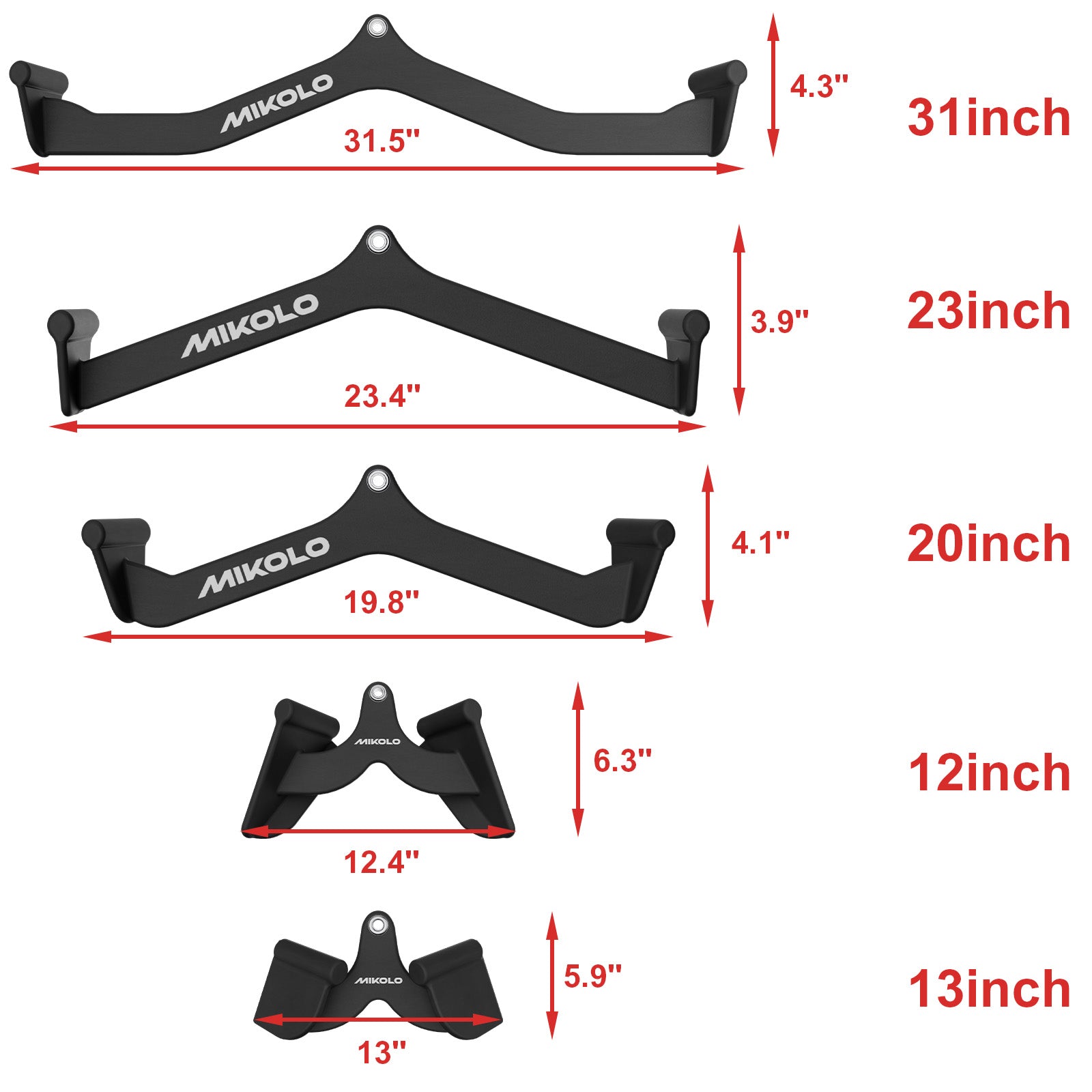 Lat Pulldown Bar Combo - 5 pcs