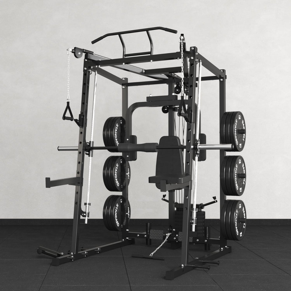 Hippo-Pro Smith Machine With Pec Deck Combo & Weight Stack - MIKOLO