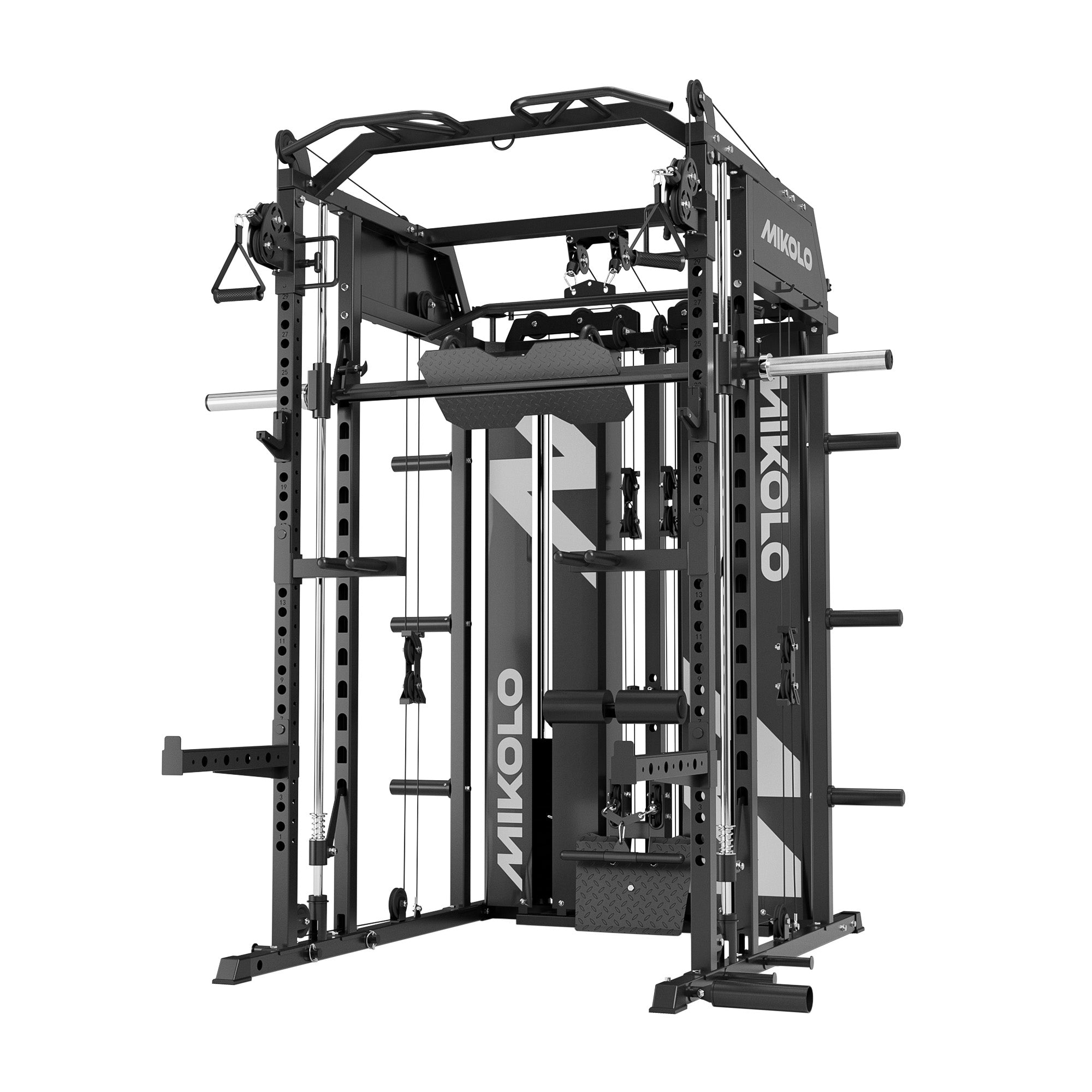 HORUS™ Máquina Smith y Entrenador Funcional con Doble Pila de Pesas
