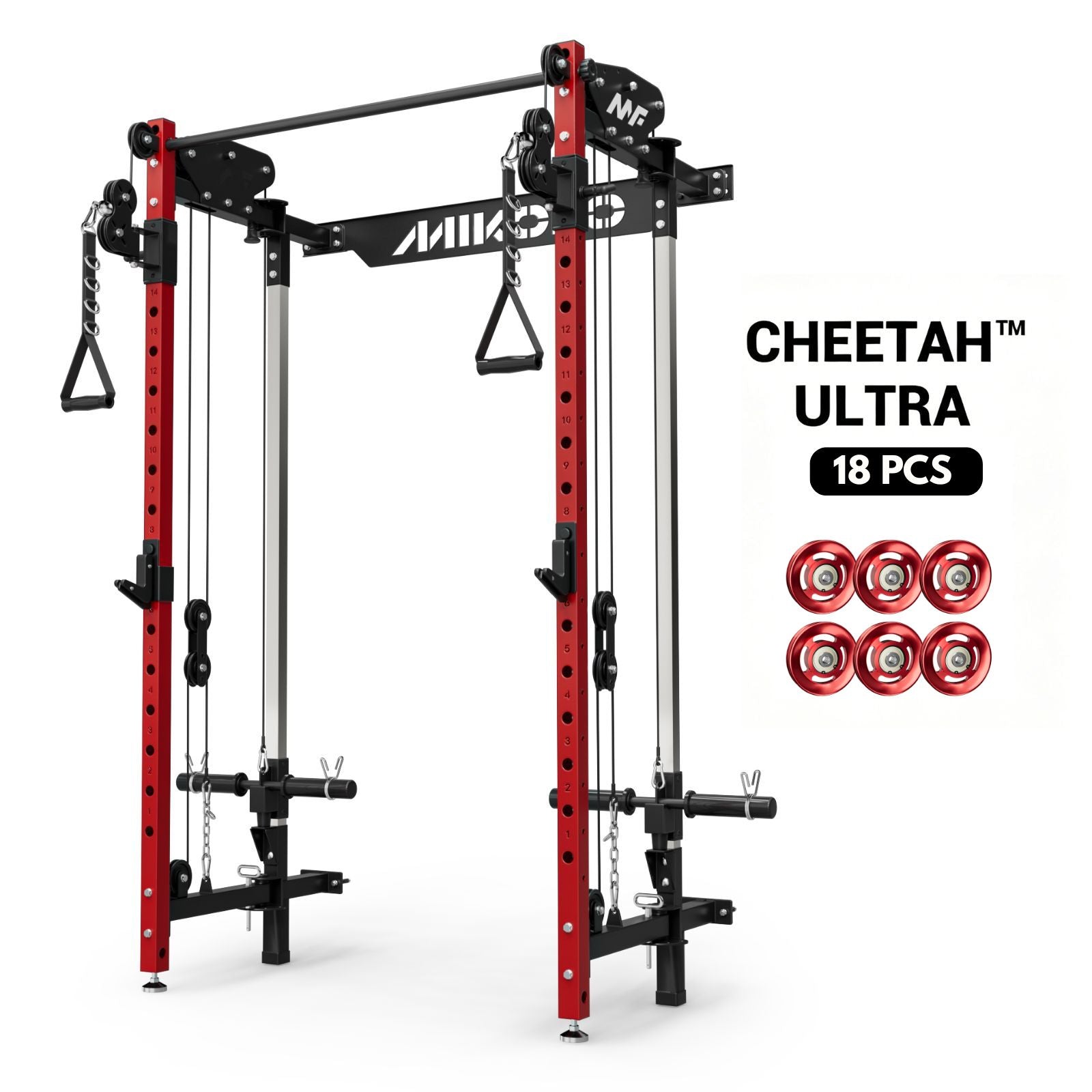 CHEETAH™ Wall Mounted Folding Power Rack Functional Trainer