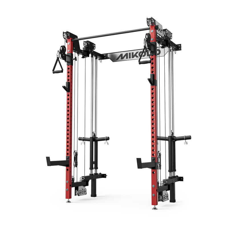 CHEETAH™ 2.0 Ultra Wall-Mounted Folding Functional Trainer with Aluminum Pulley — Red