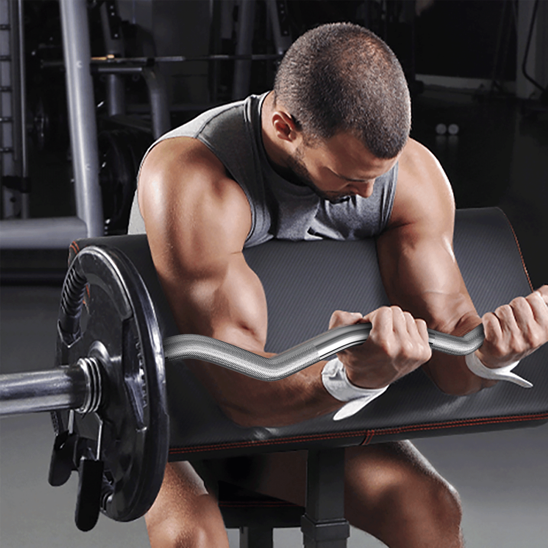 Bench press sales ez curl bar