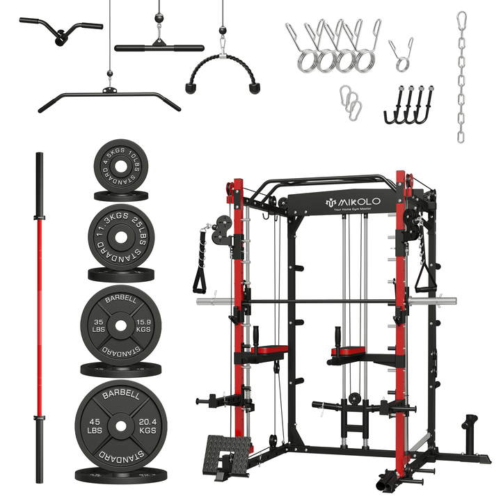 MIKOLO M3 Smith with Barbell and Weights Set
