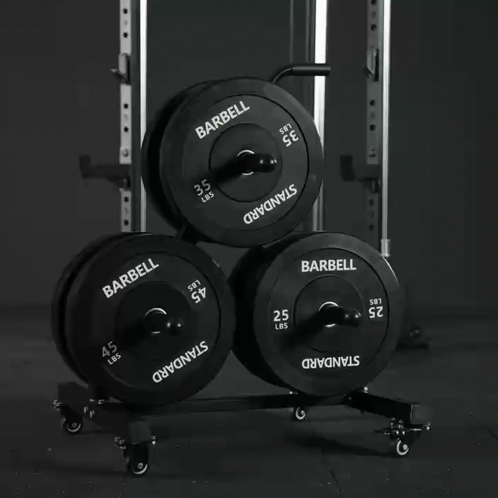 Portable Weight Plate and Barbell Storage Tree