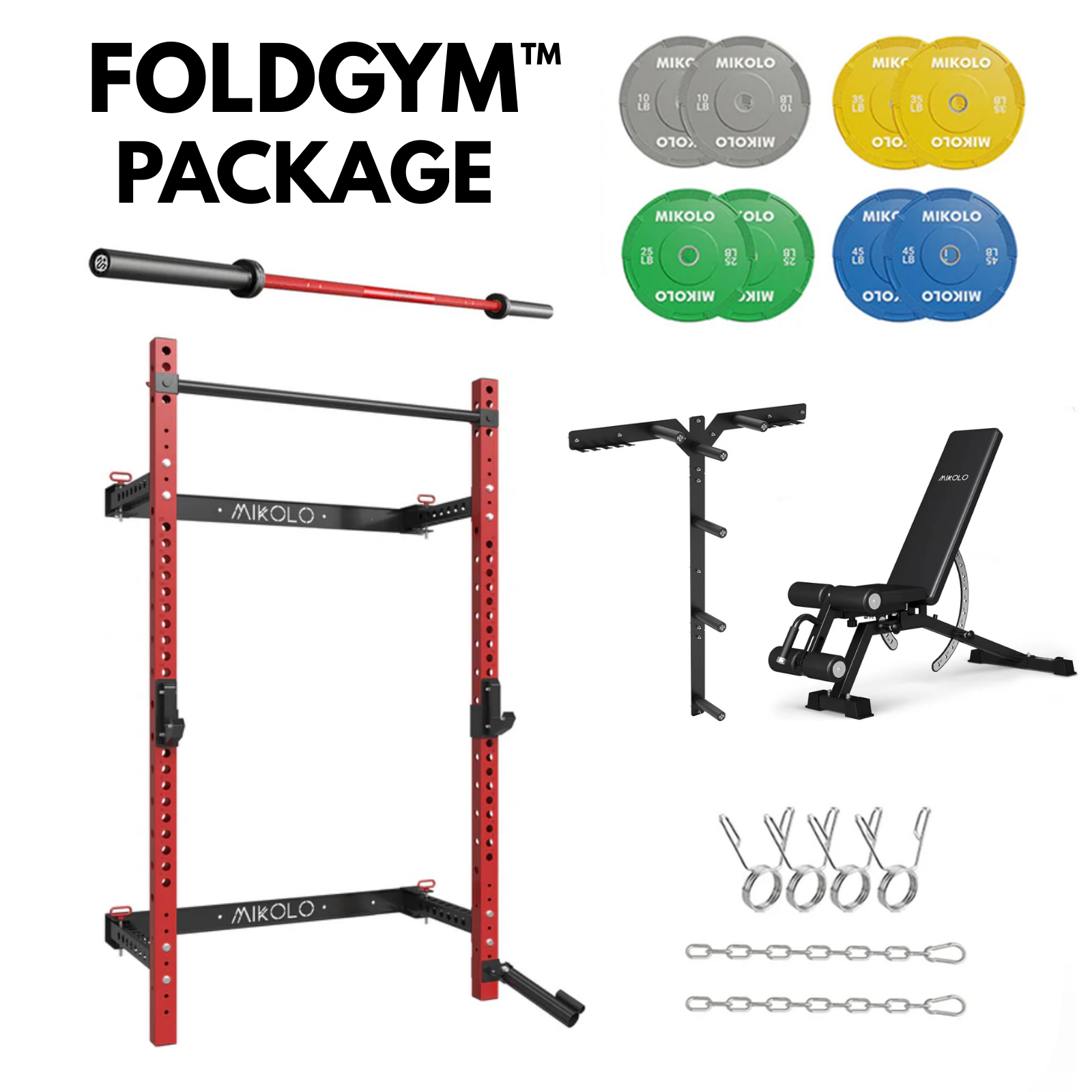 FOLDGYM™ Wall Mounted Home Gym Bundle