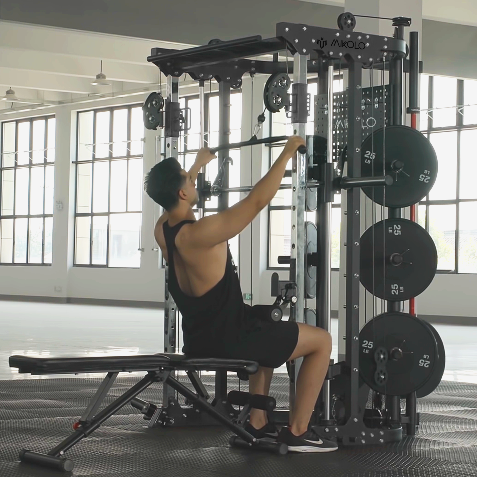 MIKOLO TANK 1 COMMERCIAL 1:1 ALL-IN-ONE FUNCTIONAL TRAINER HOME GYM SMITH MACHINE