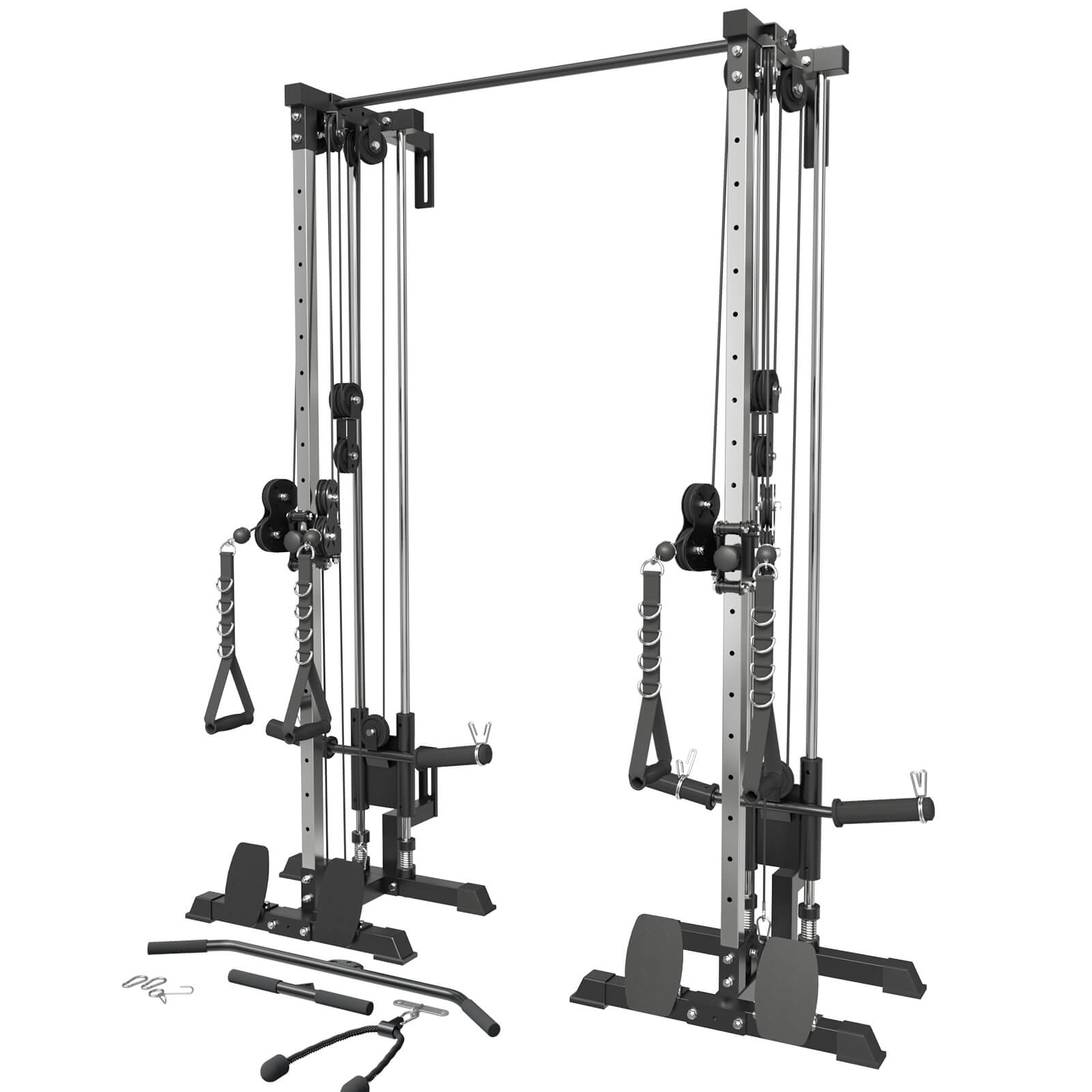 GYM24 EQUIPMENTS Equipment Wall Mounted Dual Cable Steel Crossover