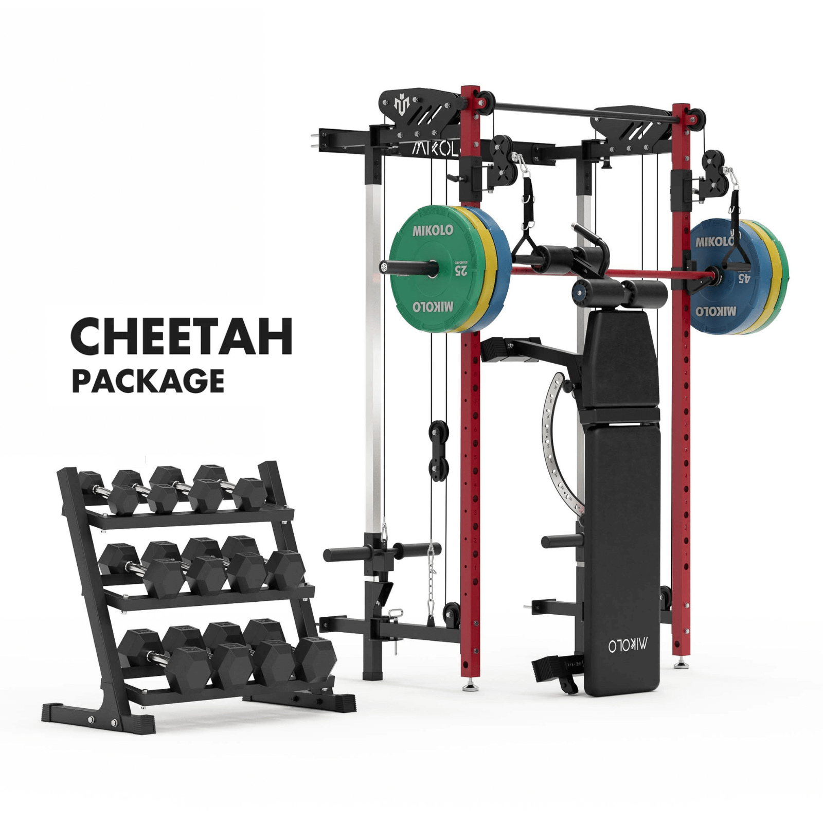 CHEETAH™ Home Gym Pack with 350 lbs Dumbbell Set