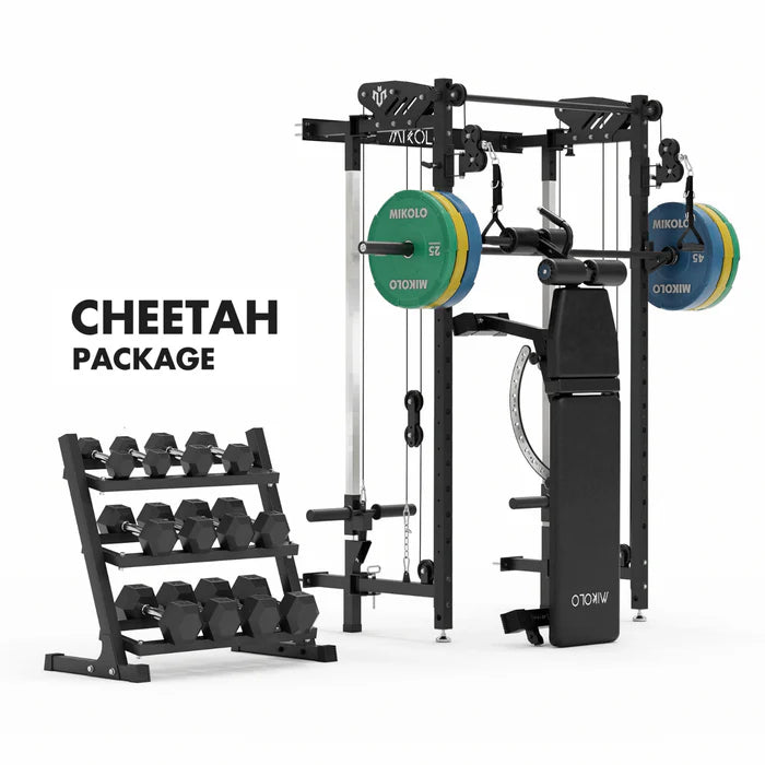 CHEETAH™ Wall Mounted Folding Power Rack Functional Trainer